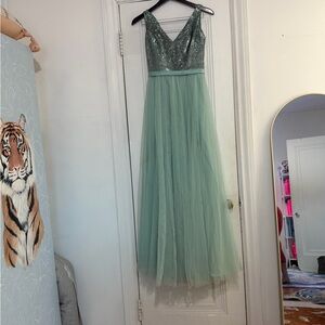 Allure Bridals Light Sage Bridesmaid Dress